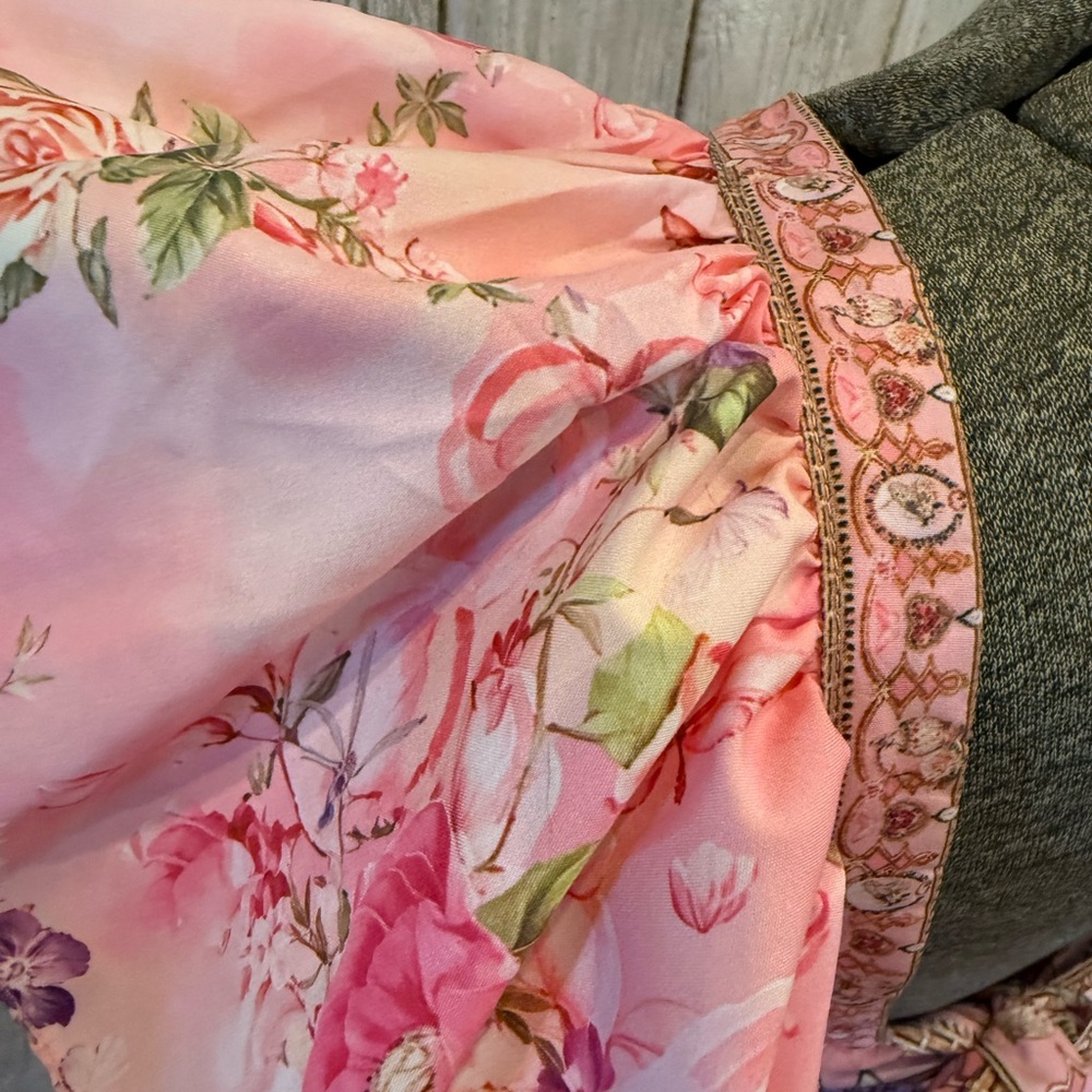 Floral Pink Women's Skirt - Picture 7 of 9